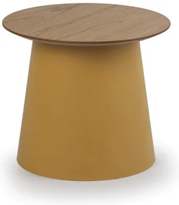 Plastový stolek SETA s dubovou deskou, 49 cm