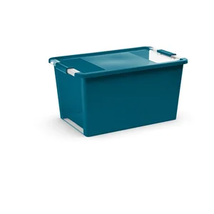 Plastový úložný box s víkem 55x35x28 cm petrolejová