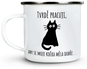 Plecháček Tvrdě pracuji, kočka 300 ml