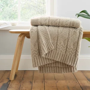 Pletená deka Cable Knit 150x200 cm Bianca