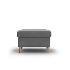 Podnožka Kyoto – světle šedá sametová (Cosmopolitan Design)