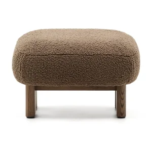 Podnožka Nema Bouclé – hnědá (Kave Home)