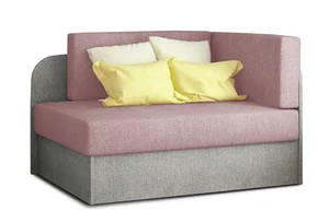 Pohovka HYSTRIX 08 – růžová a světle šedá látka