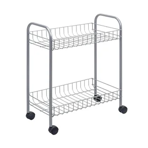 Pojízdný dvoupatrový regál Greg 41 cm