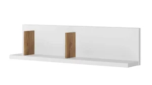 Police závěsná SOMAS 07 – bílá / ořech natural