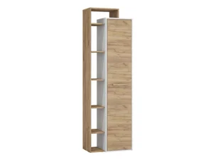 Policová skříň DORINDA – levá, craft bílá / craft zlatá, 5 let záruky
