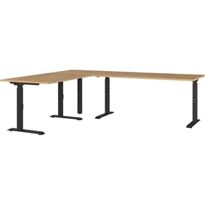 Polohovací pracovní stůl s dubovou deskou 200x240 cm