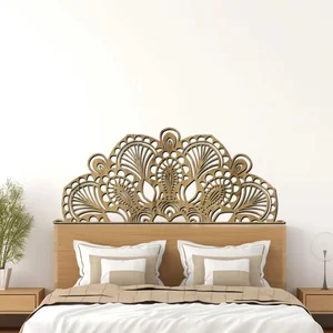 Poloviční dřevěná mandala Radost na zeď