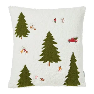 Polštář Christmas Tree z bouclé, 45×45 cm – Catherine Lansfield