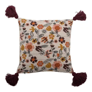 Polštář Vivielle 45×45 cm s příměsí bavlny – Bloomingville
