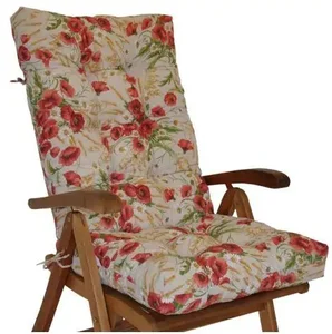 Polstr na vysoké zahradní křeslo – Vlčí mák