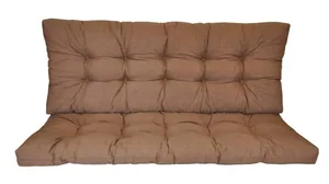 Polstr na zahradní houpačku 120 cm, hnědý melír