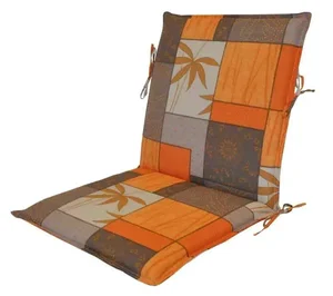 Polstr na zahradní křeslo s nízkým opěradlem – oranžový list