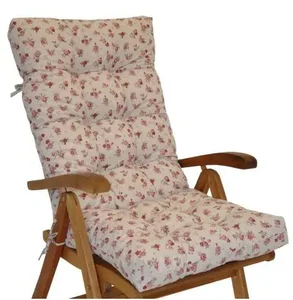 Polstr na zahradní křeslo s vysokým opěradlem – růžový