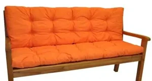 Polstr na zahradní lavičku 120 cm – oranžový melír