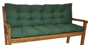 Polstr na zahradní lavičku 120 cm, tmavě zelený melír