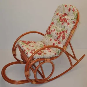 Polstr UNI na houpací křeslo máky