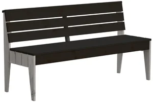 POOL dřevěná lavice Černá/Šedá