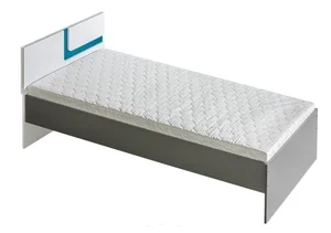 Postel 90x200 cm APETTITA 12 – antracit/tyrkys