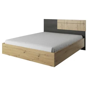 Postel BAFRA 160x200 dub artisan a černá borovice norská