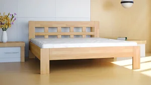Postel BEBOP z masivu Buk 180x190 cm – tmavý ořech, olejovosk
