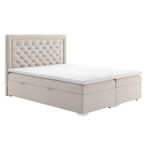 Postel boxspring DORMAN 160x200 krémová
