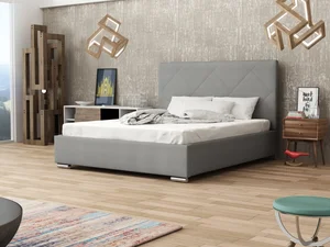 Postel čalouněná DANGELO 5 160x200 cm – šedá látka