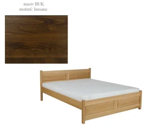 Postel Dichotoma 140x200 z masivu buk, moření lausane