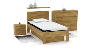Postel GAVOTA Flat 120x200 cm z masivu Dub Hevea