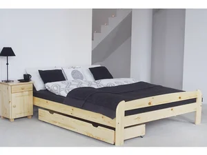 Postel HAMARD 160x200 cm z masivu borovice se roštem