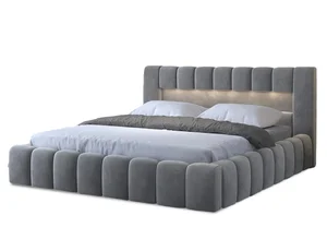 Postel HUA 08 180×200 cm s LED osvětlením, šedá