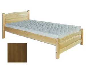 Postel JAYA 100x200 cm – masiv borovice, moření dub