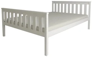 Postel KALEA 90x200 cm, bílá s lamelovým roštem a matrací Somnia