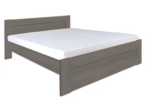 Postel LAGRAVE 160x200 cm – masiv borovice, šedé moření