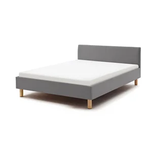 Postel Lena 120x200 cm, světle šedé čalounění – Meise Möbel