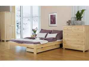 Postel MAYSON 140x200 cm se roštem, masiv borovice