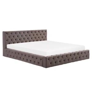Postel MERIDA 180x200 s roštem, hnědá velvet