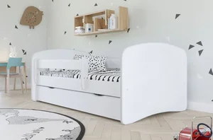 Postel OYERE 200×90 cm s úložným prostorem, bílá