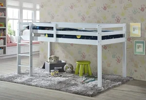 Postel patrová BRONY 90x200 cm, bílá