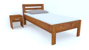 Postel Pavel z masivu – 100x200 cm, Buk nebo Dub, BIOFA olejo-vosk