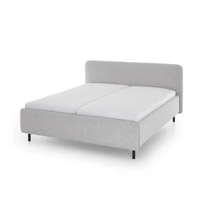 Postel Primo 160×200 bez roštu, čalouněná světle šedá