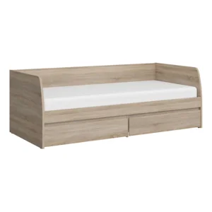 Postel s 2 šuplíky 90×200 cm, dub sonoma – NORTY Typ 28