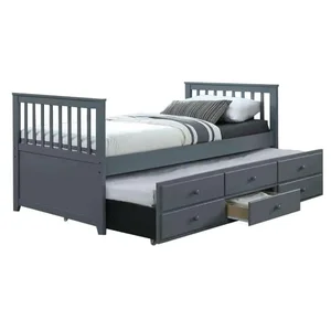 Postel s přistýlkou AUSTIN NEW 90x200, šedá