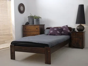 Postel STETSON 90x200 cm s roštem – borovice, moření ořech