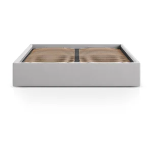 Postel Susan 140x200 cm, světlá šedá, s úložným prostorem (bez čela) – Micadoni