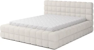 Postel SWINDER 140x200 cm, bílá s úložným prostorem