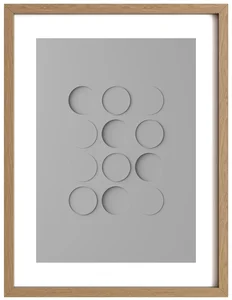 Posters Shadow Forms Silver Grey 30x40 cm