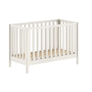 Postýlka Swingo Vipack 60×120 cm, béžová, borovicové dřevo, výškově nastavitelná