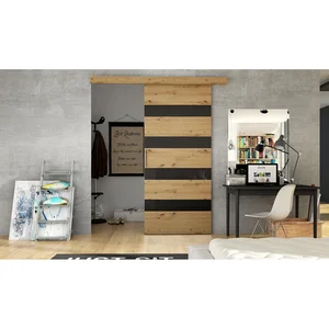 Posuvné dveře Marti V – dub artisan/černá