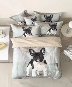 Povlečení French Bulldog 3dílné set 200x140 cm